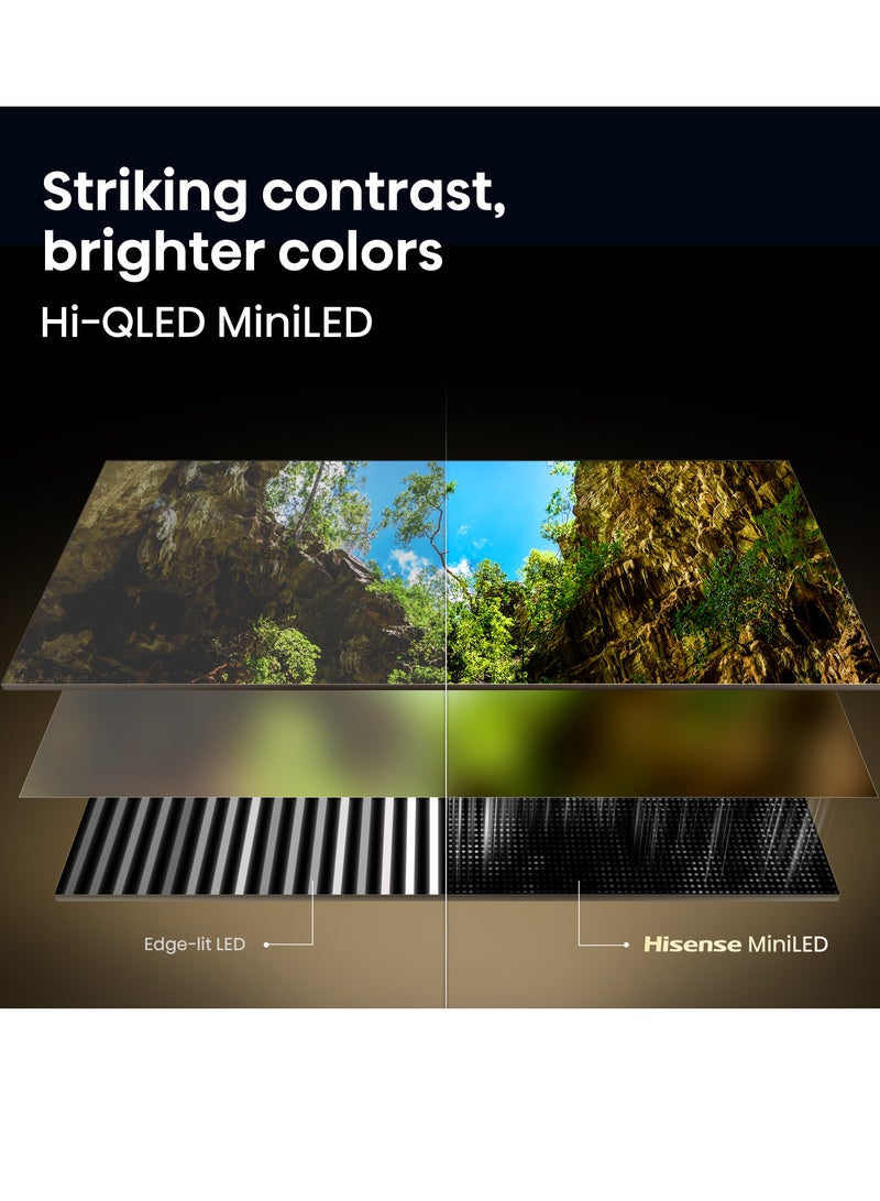 هايسنس Hisense 55 Inch U6 Pro ULED MiniLED 4K VIDAA Smart TV, 144 Hz, , AI Engine, Builtin Subwoofer (55U6Q-PRO) 55U6Q-PRO Black - Image 5