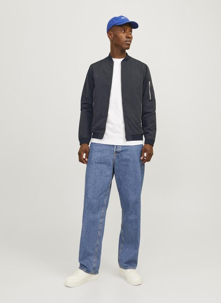 JACK & JONES Solid Regular Fit Bomber Jacket - Image 1