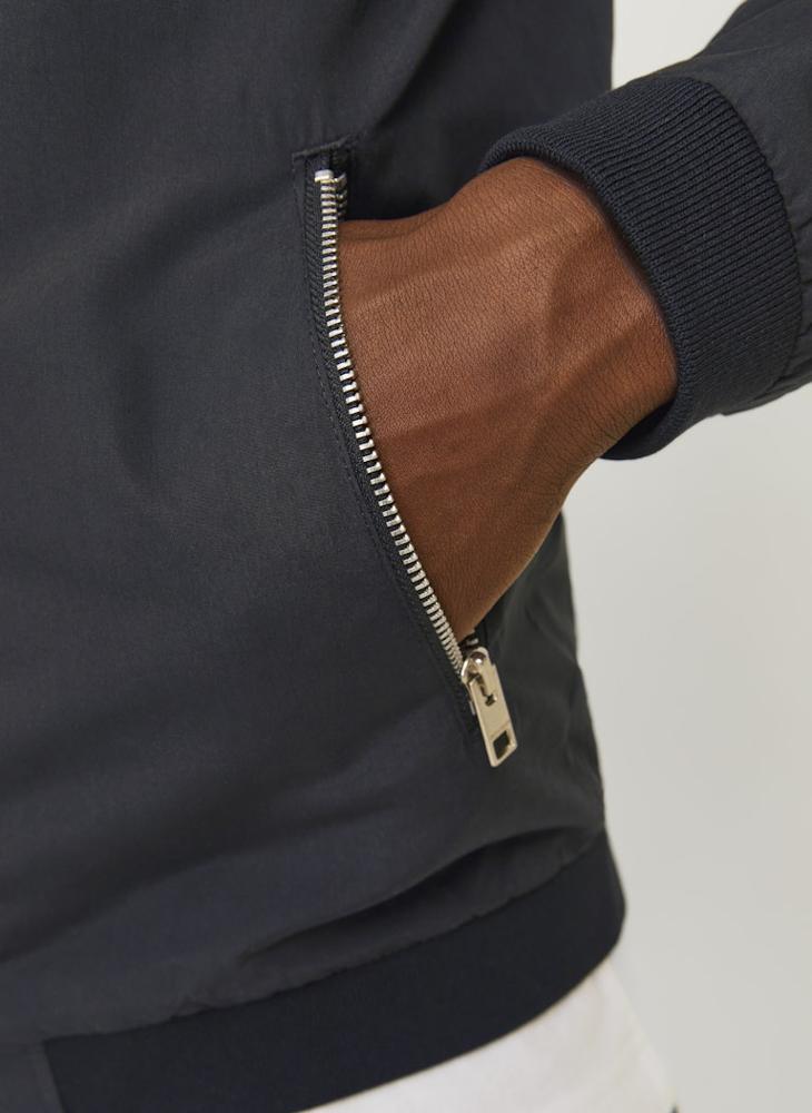 JACK & JONES Solid Regular Fit Bomber Jacket - Image 4