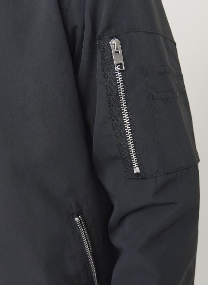 JACK & JONES Solid Regular Fit Bomber Jacket - Image 3