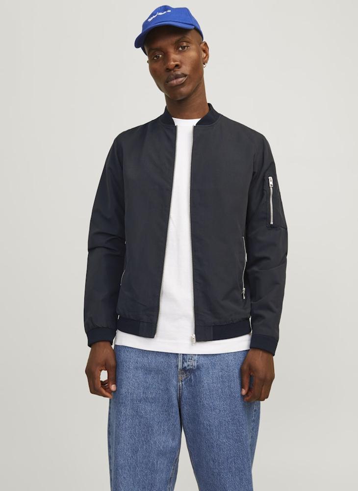 JACK & JONES Solid Regular Fit Bomber Jacket - Image 5