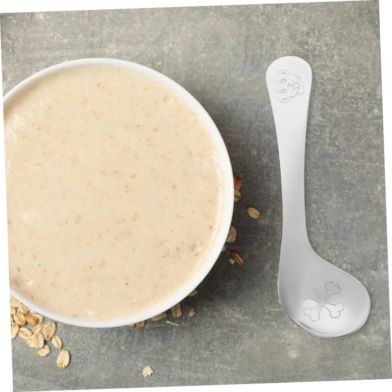 2Pcs Angled Stainless Steel Self Feeding Spoons Ergonomic Utensils For Hand Coordination Development - Image 4
