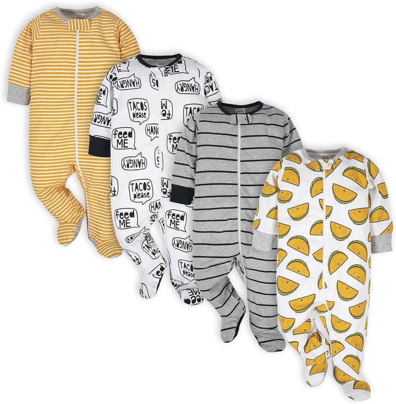 Onesies Brand ملابس اطفال سليب اند بلاي من ونزيز براند، مجموعة من 4 قطع - Image 1