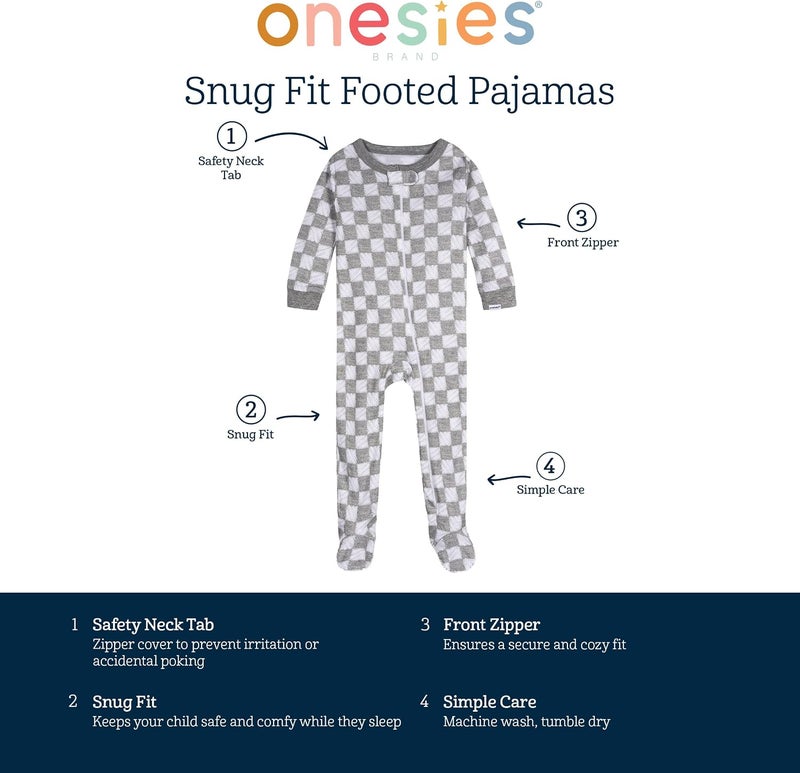 Onesies Brand ملابس اطفال سليب اند بلاي من ونزيز براند، مجموعة من 4 قطع - Image 5
