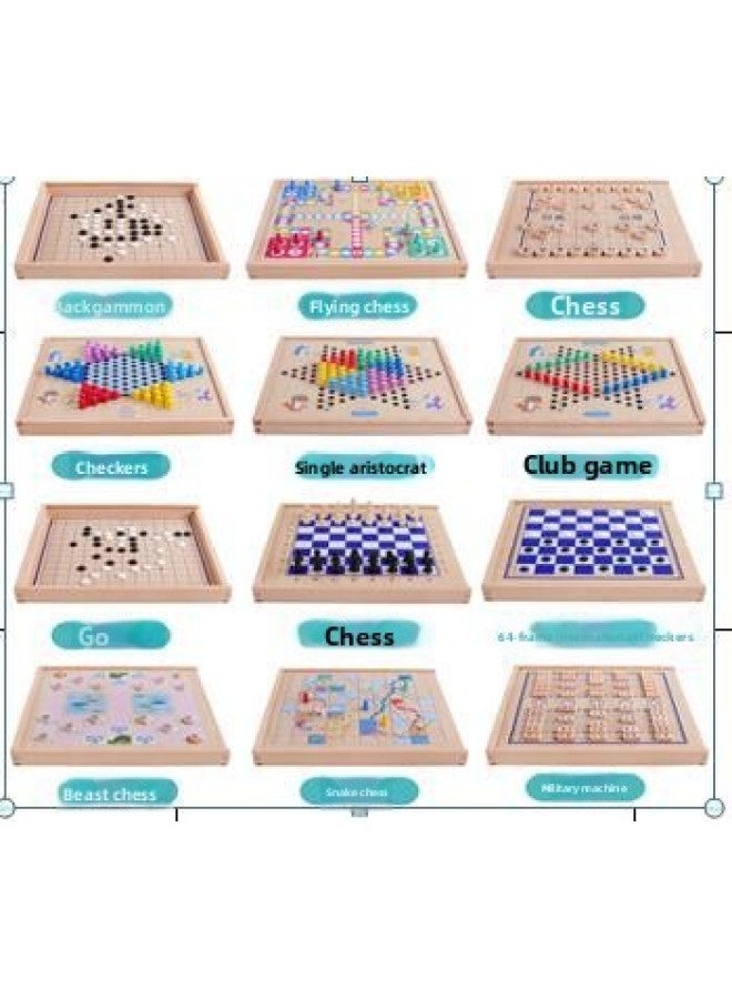 Wooden Multifunctional Game Chess Children's Early Education Thinking Logic Ability Focus Training Interactive Educational Desktop Toys
