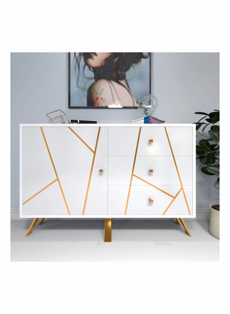 SYOSI Gold Wallpaper Peel and Stick Wallpaper Contact Paper Gold Metallic Wallpaper Golden Metal Look Wallpaper Stainless Steel Self Adhesive Appliances Wallpaper DIY Cabinets Liner Decor  - Image 5