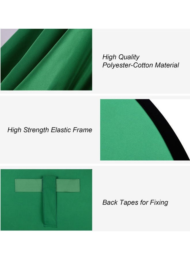 NIBEMINENT - Photography Green-Screen Backdrop Board with Carrying Bag Green - Image 1