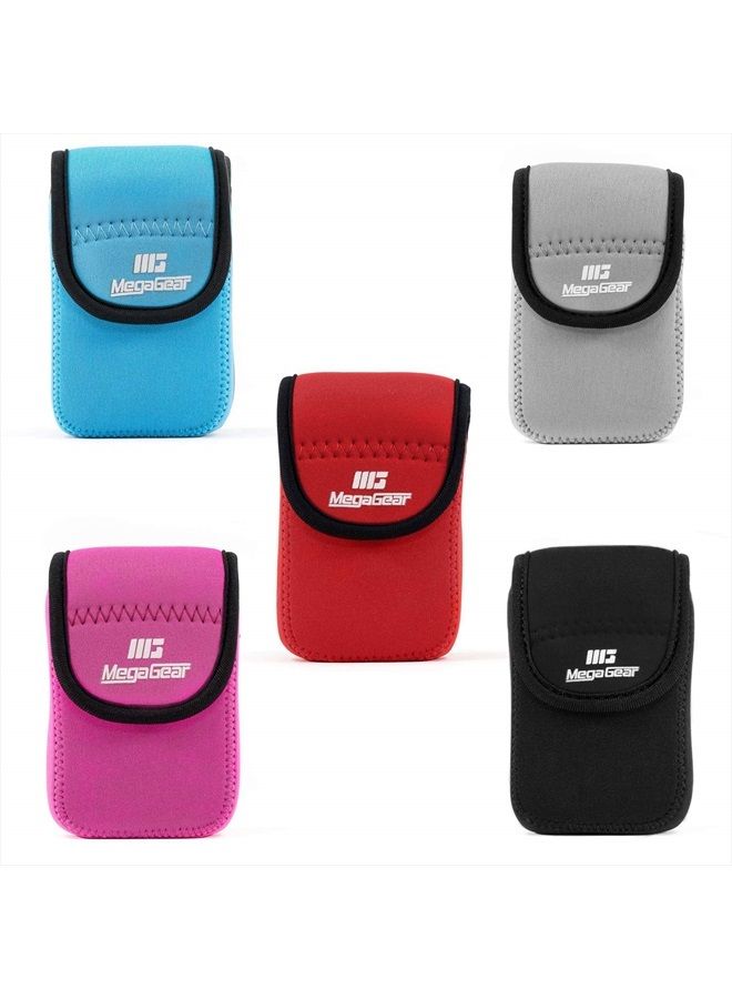 MegaGear حقيبة كاميرا نيونبرين خفيفة الوزن مع كارابينر لكاميرات كانون باور شوت G7 X، كانون باور شوت G7 X مارك II، نيكون COOLPIX AW130، S9900، أوليمبوس STYLUS XZ-2 (أسود) - Image 5