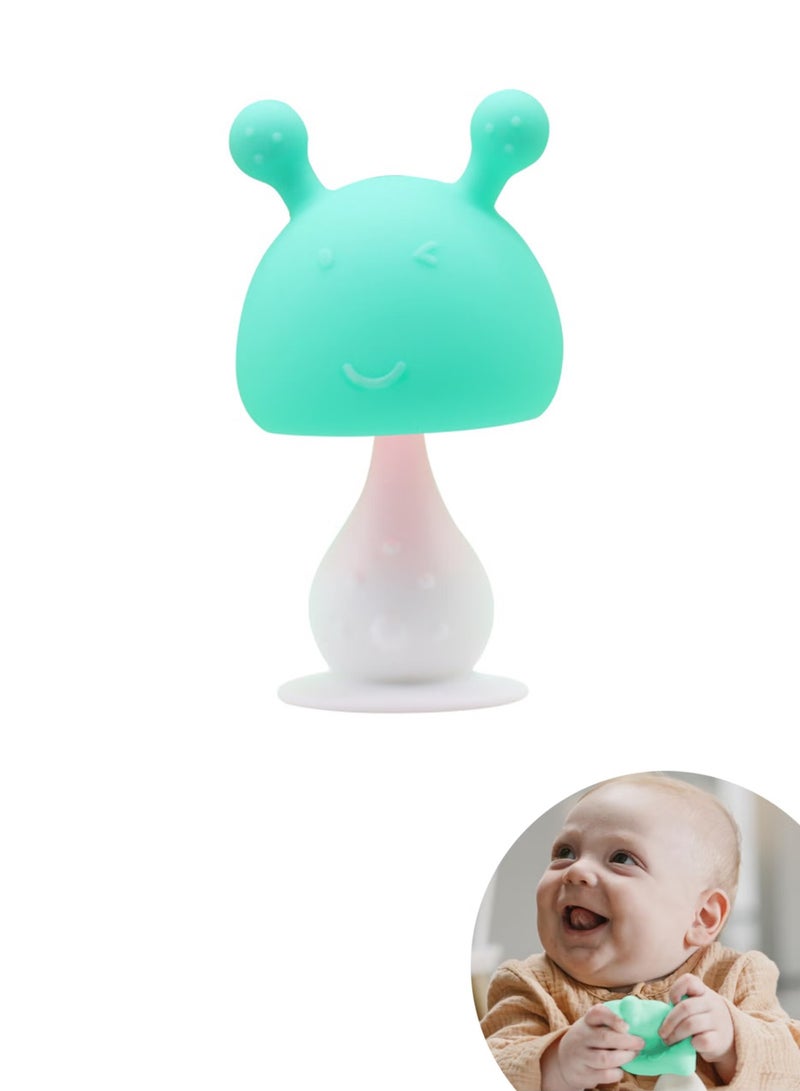 Super Soft Silicone Teether with Suction Base - Visually Stimulating and Easy to Grasp Toy for Baby Teething Relief - 3+ Months  - Image 1