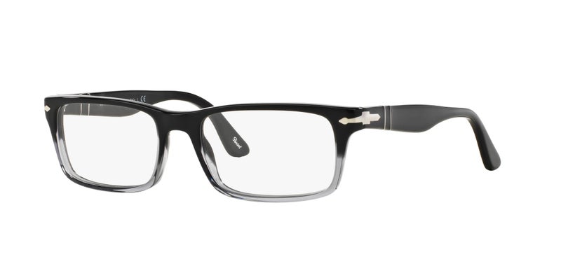 Persol PO3050V Rectangular Prescription Eyewear Frames, Gradient Black/Demo Lens, 55 mm - Image 2