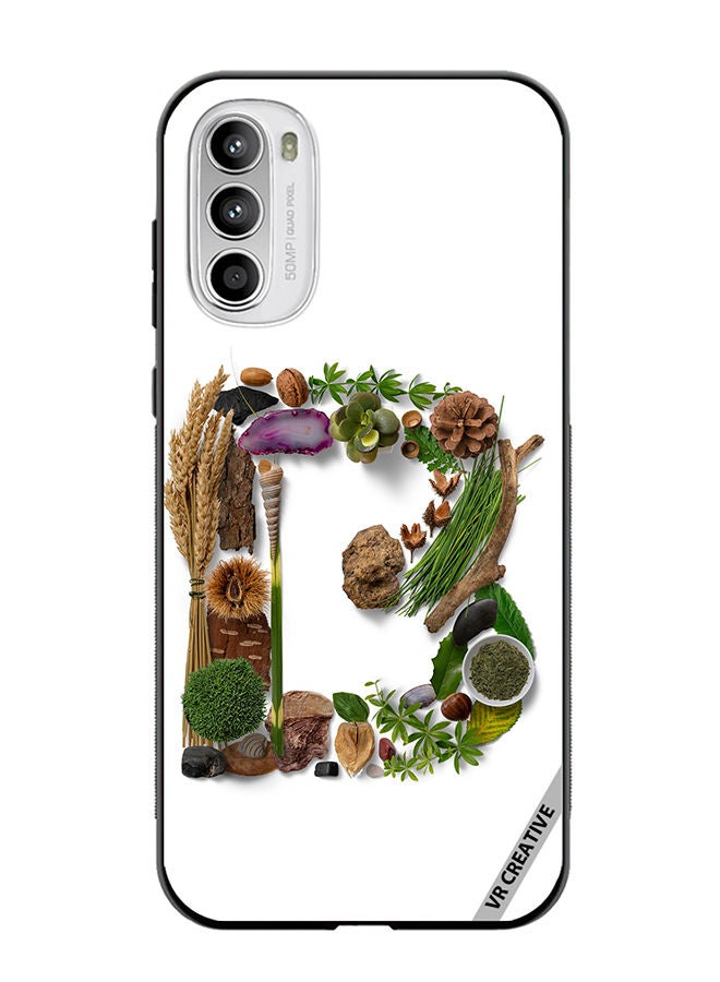VR CREATIVE غطاء حماية لهاتف موتورولا موتو G82 بتصميم حرف B متعدد الألوان - Image 1