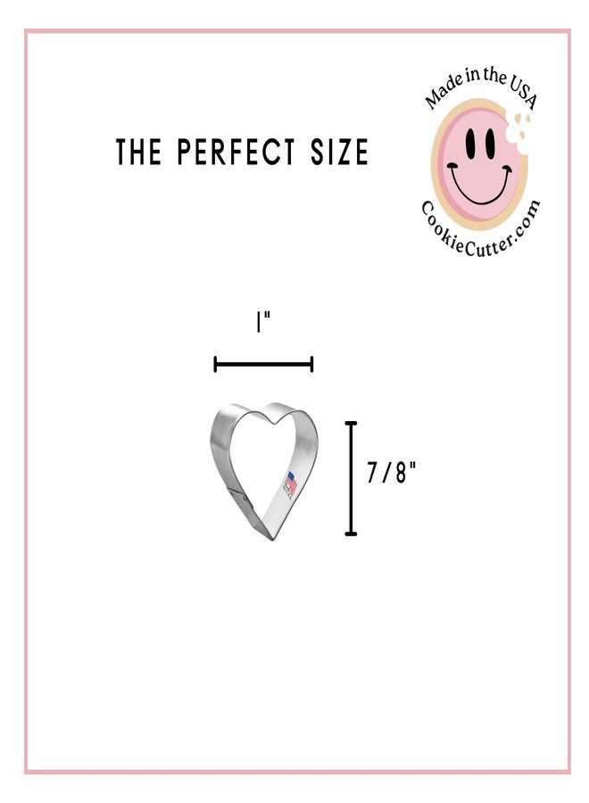 Foose Cookie Cutters Valentine Mini Heart Cookie Cutter 1 in, Tin Plate Steel, Handmade in USA - Image 2