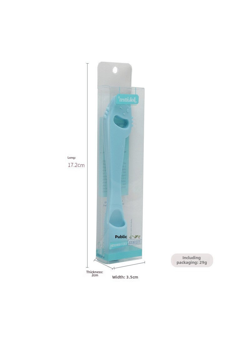 Arabest 1 x 5 pcs Pet Dental Finger Brushes for Dogs  Cats Cat Face-Blue Finger Toothbrush 