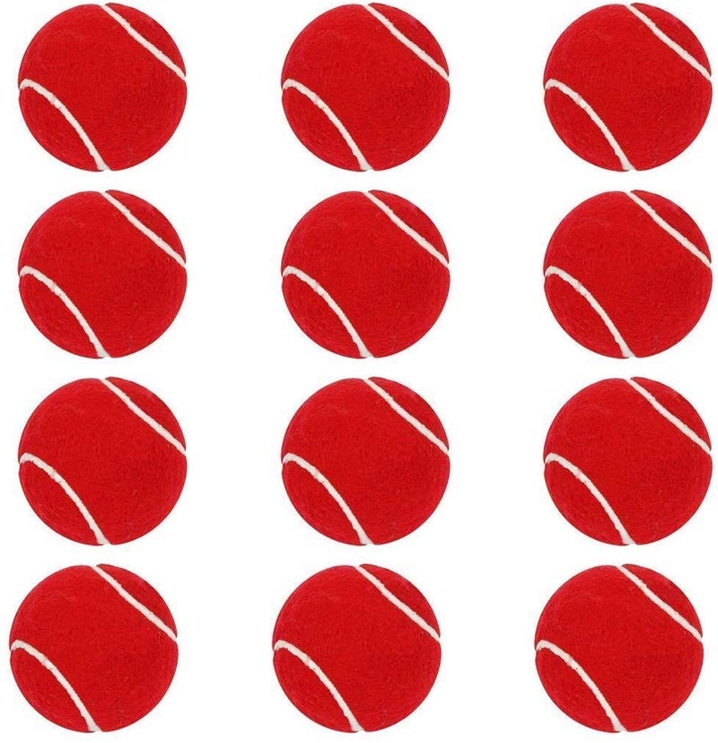 AMIFIT Light Weight Tennis Ball | Perfect for Recreational Sports, Cricket and Kids, Pack of 12 (Red) - Image 1