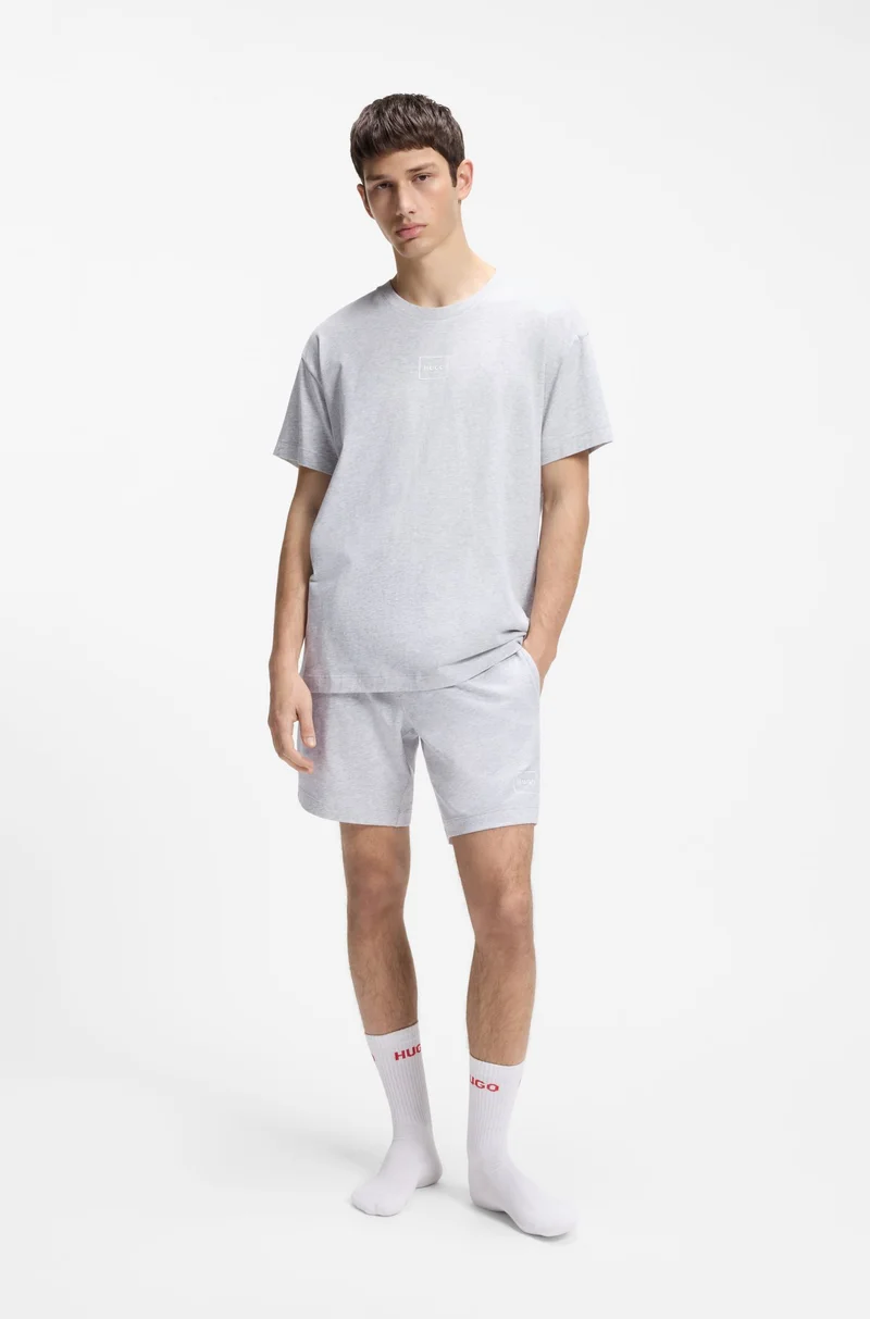 هوجو Stretch-cotton T-shirt with logo print