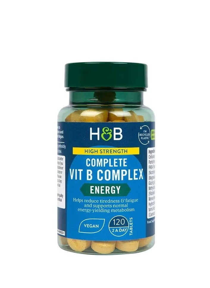 H&B H&B High Strength Complete Vitamin B Complex Tablets, Pack of 120's 