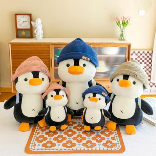 BSVOME 9 inches Penguin Stuffed Animals Soft Plush Cute Travel with Hat Backpack Doll for Boys Girls - Image 4