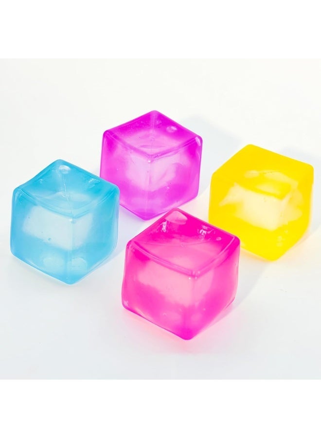 GIOIO Squishy Squishies Toys Stress Cube Fidget Toys Stress Balls for Kids, Adults Squeeze Squishies Anxiety Stress Relief, Ice Squishy Cube Sugar Balls Sensory Toy Nice Ball Cubes with - Image 5