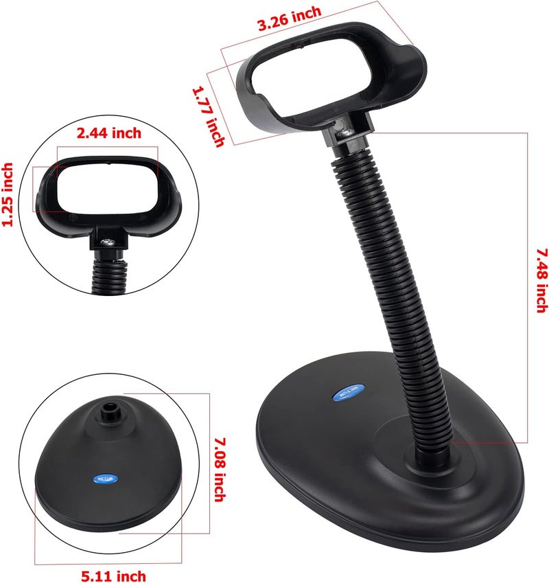 NETUM Adjustable Barcode Scanner Stand Hands Free Barcode Scanning Bar-Code Reader Cradle Holder Adjustable Goose Neck Stand for NT-1698W NT1698LY NT-1228BL NT-1228BC - Image 2