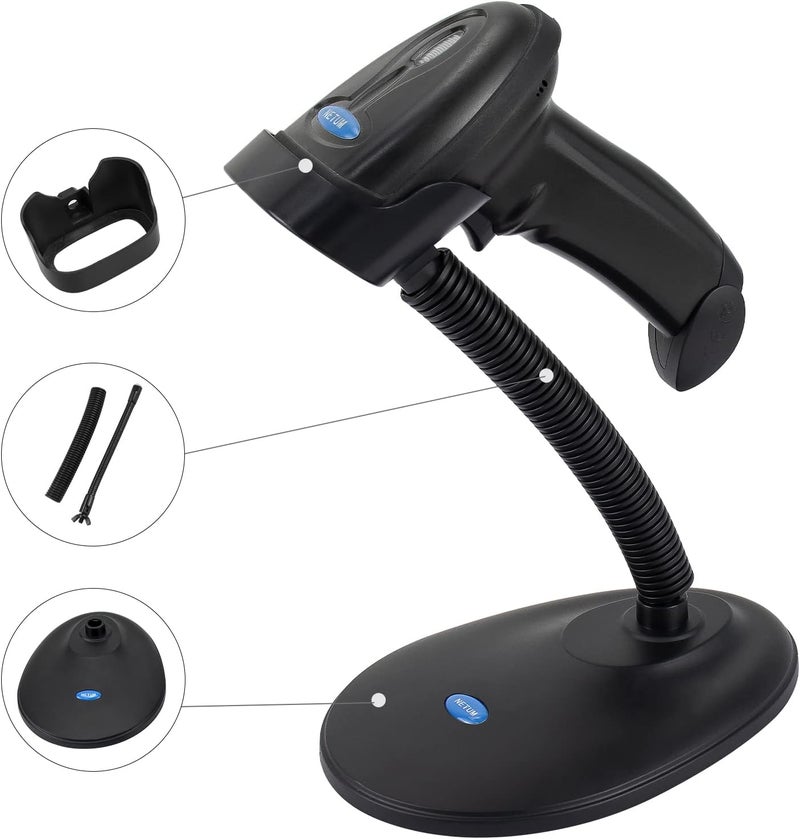 NETUM Adjustable Barcode Scanner Stand Hands Free Barcode Scanning Bar-Code Reader Cradle Holder Adjustable Goose Neck Stand for NT-1698W NT1698LY NT-1228BL NT-1228BC - Image 4