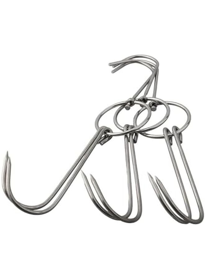 Heavy Duty Black Stainless Steel Double Meat Hook for Roast Duck Chicken and BBQ Grill Hanger - Image 5