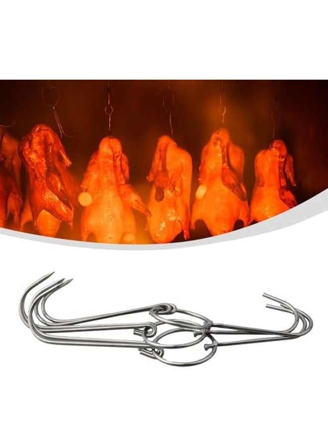 Heavy Duty Black Stainless Steel Double Meat Hook for Roast Duck Chicken and BBQ Grill Hanger - Image 4