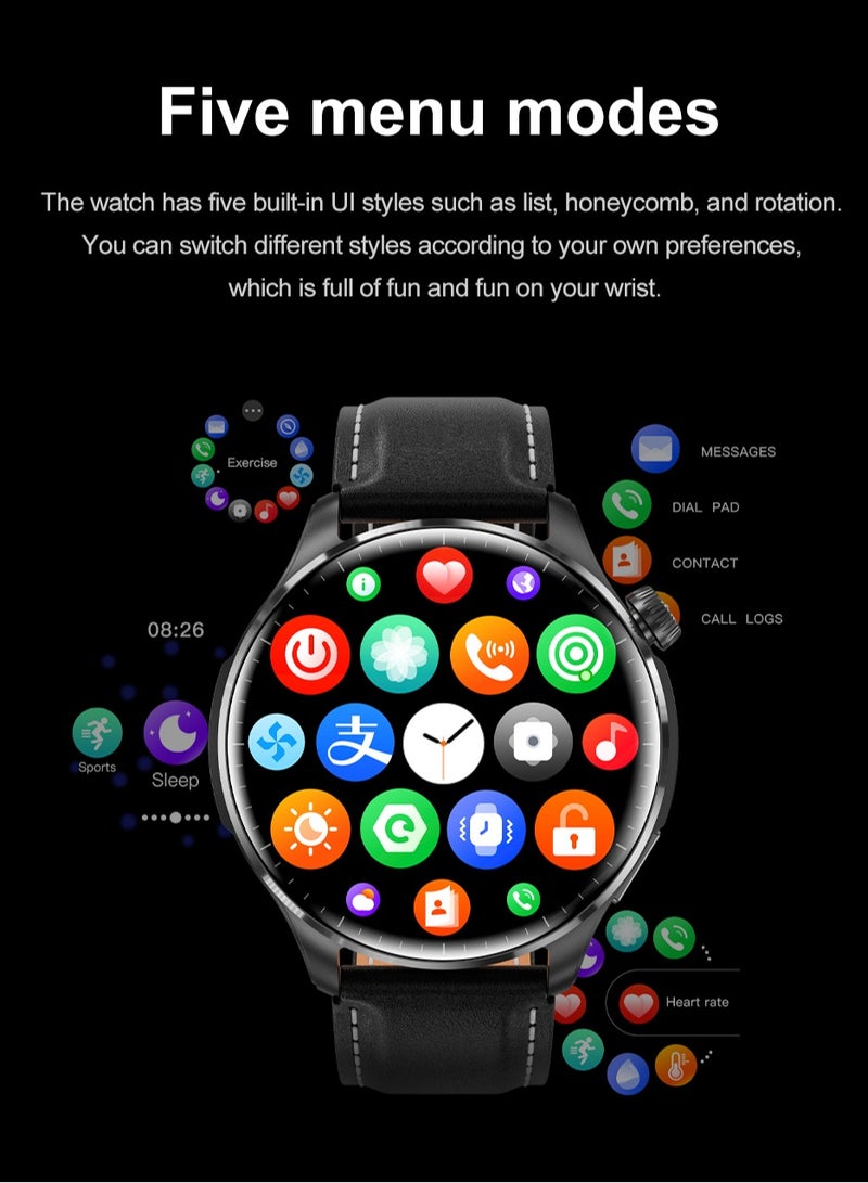 GULFLINK M13 Business Smart Watch With Answer Call Function NFC Compass Body Temperature Monitor Fitness Tracker Smartwatch for Men- Brown - Image 3