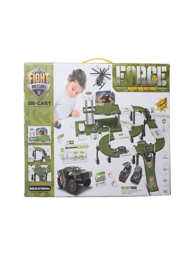 Force Military War Base Die Cast Model Track  52 Pieces - 818C - Image 2