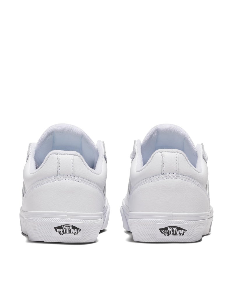 Vans Women's Seldan Shoe - Retro Tennis Inspired Sneakers for Fashion & Work. (Tumble) White/White. 7.5 - Image 3