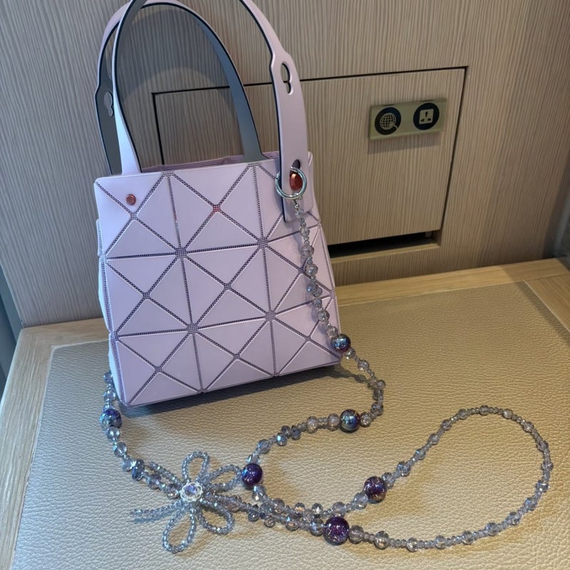Japanese Original Brand March New Model Colorful Studded Small Square Box Geometric Rhombus Mini Handbag Crossbody Tote Shoulder Portable Bag - Image 5