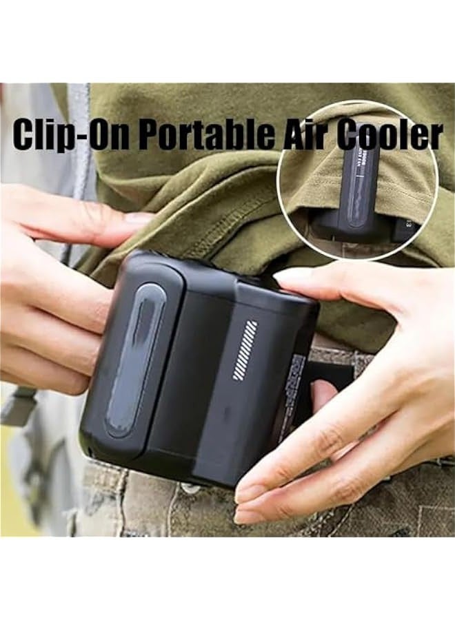 Lumiez Shirt Fan, Lumiez Ergonable Cool Clip Belt Clip Fan Rechargeable Under Shirt, 3 Speeds Rechargeable Clip On Fan For Shirt, for Outdoor Indoor (Green), one - Image 2