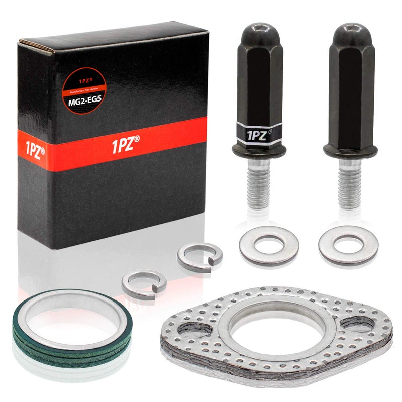 1PZ MG2EG5 برغي العادم وحشوة لسكوترات GY6 50cc 70cc 90cc 110cc 125cc 150cc وATVs باللون الأسود