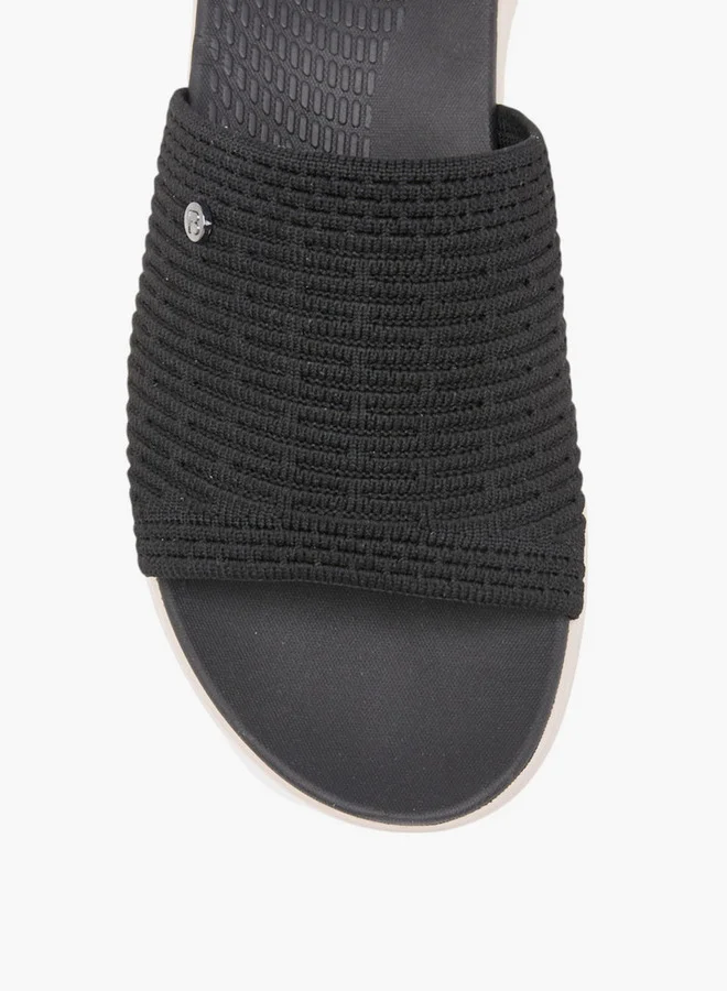 Flora Bella By Shoexpress Floral Bella Textured Slip-On Sandals