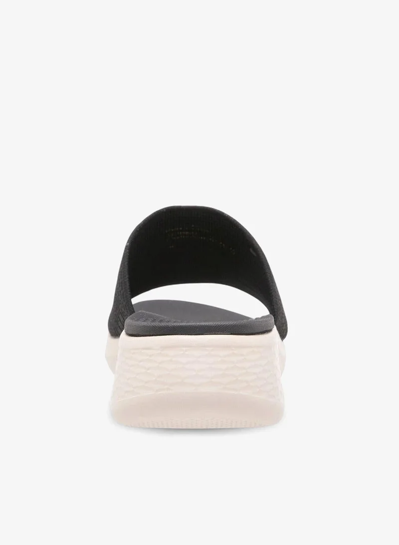 Flora Bella By Shoexpress BLACK Floral Bella Textured Slip-On Sandals for Women | Best Price UAE