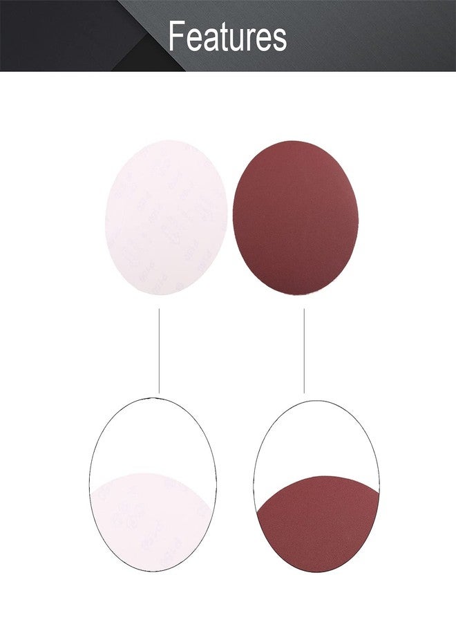 اتول مارت أقراص صنفرة Utoolmart PSA، ورق صنفرة ذاتي اللصق، مقاس 8 بوصات، ورق صنفرة من أكسيد الألومنيوم بدون ثقوب، 80 حبيبة، لصنفرة مدارية عشوائية، للخشب، وتلميع المعادن، 15 قطعة - Image 3