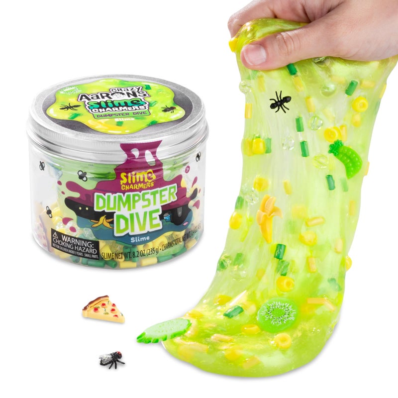 Crazy Aaron's Crazy Aarons Slime Charmers Dumpster Dive Light Green Water Slime Sensory Toys for Kids Creative and Endless Fun Stress Relief Therapy Gifts for Girls and Boys Made in USA - Image 3