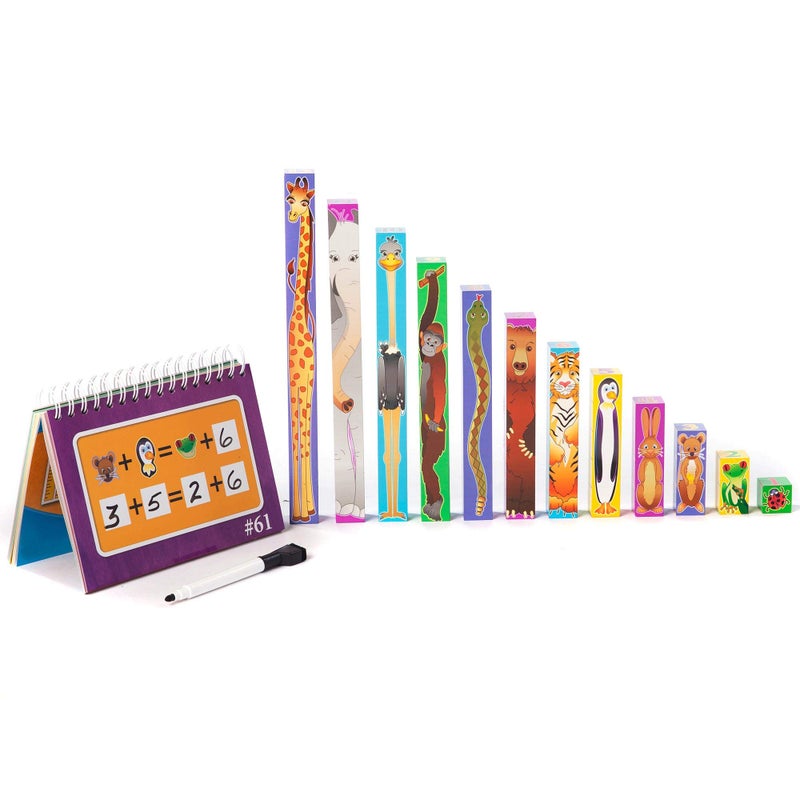 Fat Brain Toys Inchimals - Animal-Themed Measuring Blocks, Math Learning, Ages 3+ - Image 1