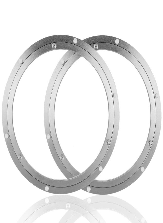 Acrux7 2 Pack 12 Inch Lazy Susan Hardware, Heavy Duty Lazy Susan Turntable Bearing Aluminum Swivel Plate, Metal Rotating Base for Dining Table, Kitchen, Workbench (Silver) - Image 1