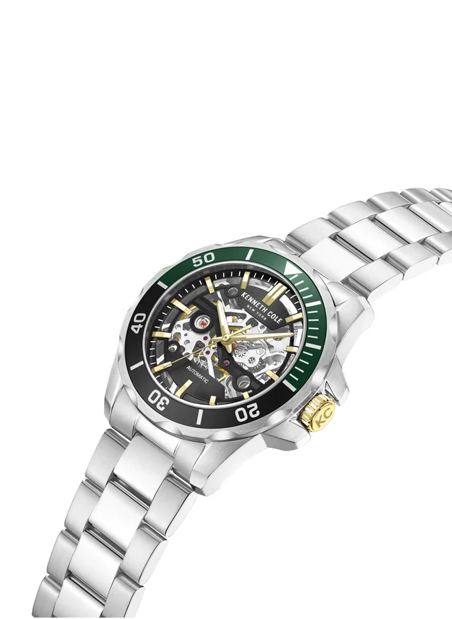 Kenneth Cole New York Kenneth Cole New York 43mm Automatic Men's Watch with Black Dial & Stainless Steel Bracelet
