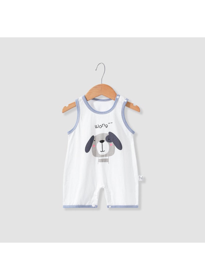 Baby Sleeveless Clothes Vest Summer Thin Newborn One-piece Jumpsuit Male And Female Baby Crawling Suit Jumpsuit Cartoon