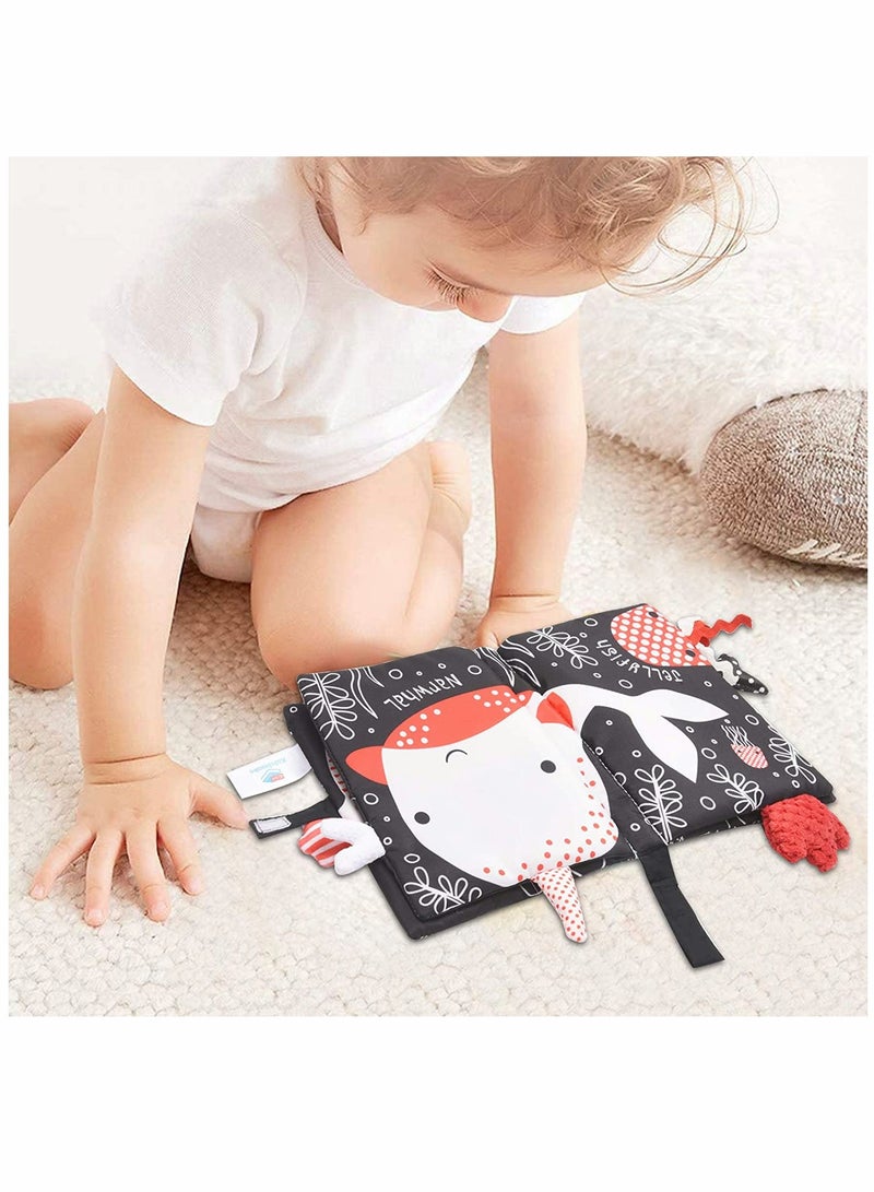 KASTWAVE Baby Cloth Books, Soft Touch, Feel Cloth Baby Books, 3D Animal, Early Learning Babies Gifts, for Newborns Baby/Toddler Kids 1-3- Year Old (Ocean) - Image 5