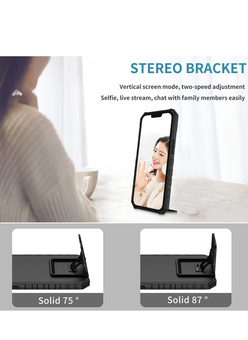 Generic - Samsung Galaxy S23 Plus Black Mobile Phone Case Cover, Innovative Telescopic Bracket, Sliding Protection Camera Window, Bumper Shockproof Phone Back Cover - Image 1