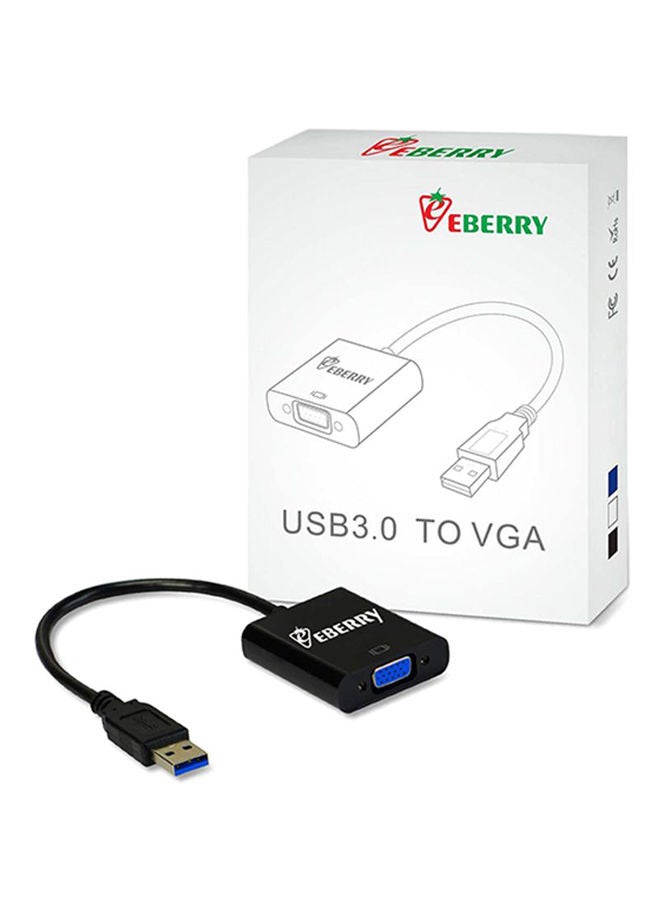 NIBEMINENT USB 3.0/2.0 Male To VGA Female Adapter Cable Black - Image 4