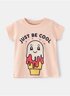 Basic round neck graphic t-shirt