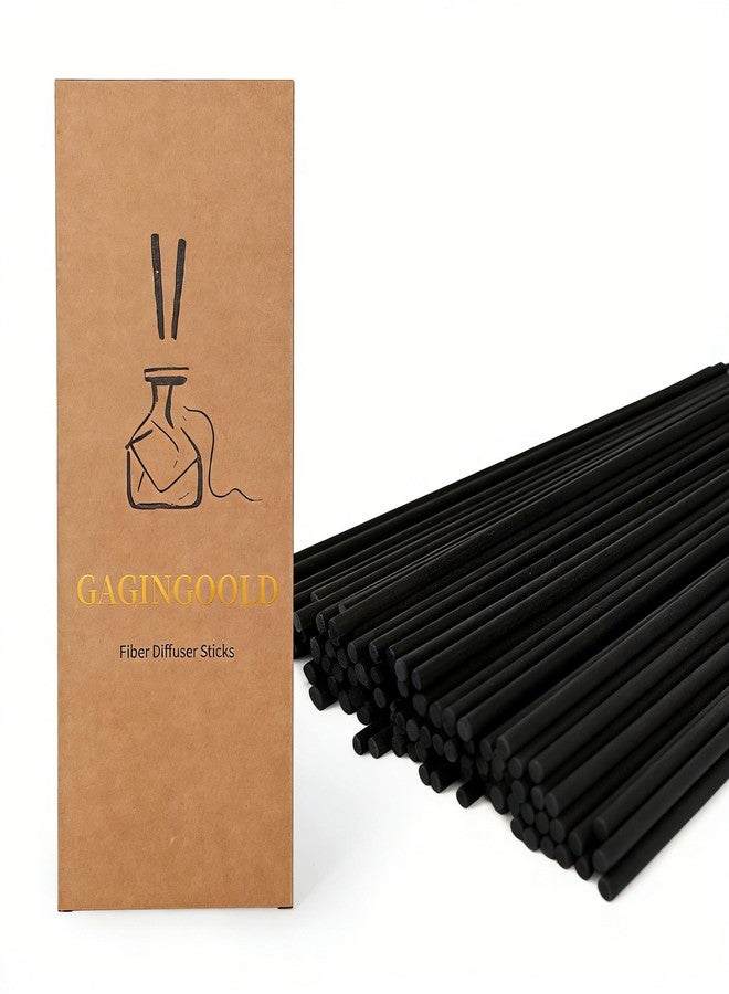 GAGINGOOLD 100 PCS Reed Diffuser Sticks, 11 Inch Fibre Diffuser Replacement Stick for Essential Oil Diffuser Refill, 4 mm Thick Aroma Diffuser Sticks for Home Office Bathroom Bedroom, Black - Image 1