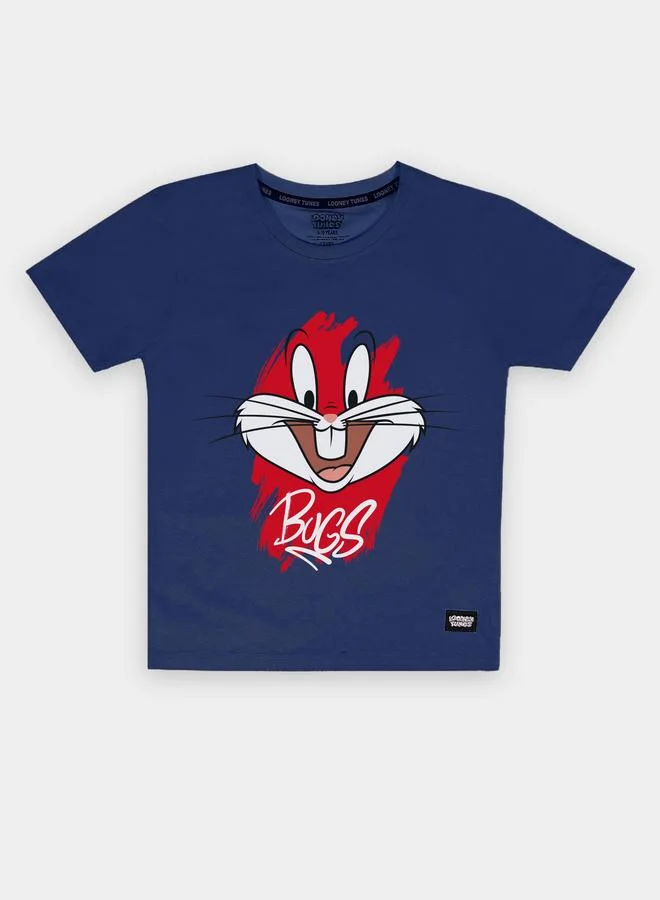 Looney Tunes Graphic Print Round Neck Fashion T-shirt