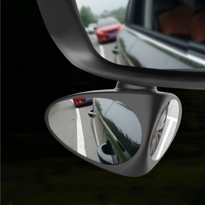 360 Degree Rotatable Car Blind Spot Mirror Wide Angle Left Side Black - Image 4