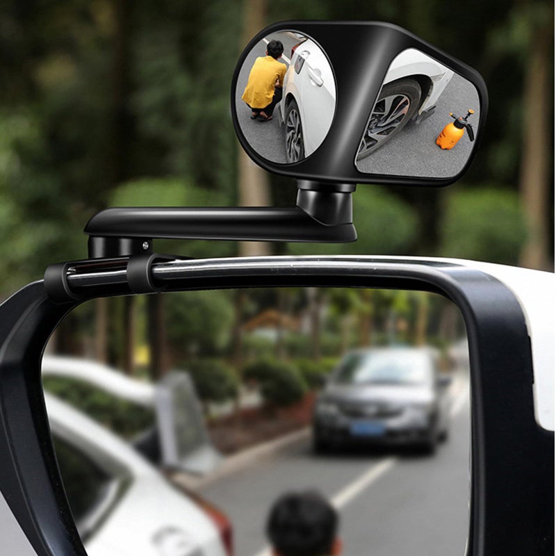 360 Degree Rotatable Car Blind Spot Mirror Wide Angle Left Side Black - Image 5