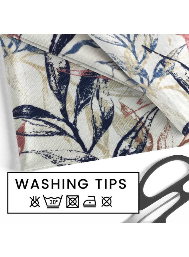  انتكس بيت الستائر مفارش طاولة من الكتان المخمل من إنتكس هوم 45 × 130 سم - مناسبة لغرف المعيشة والمطابخ وغرف النوم - تصميم أوراق عصري قطعة واحدة - Image 4