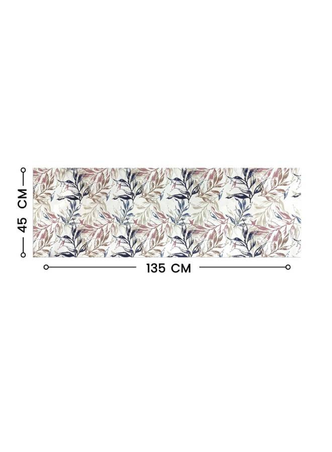  انتكس بيت الستائر مفارش طاولة من الكتان المخمل من إنتكس هوم 45 × 130 سم - مناسبة لغرف المعيشة والمطابخ وغرف النوم - تصميم أوراق عصري قطعة واحدة - Image 5